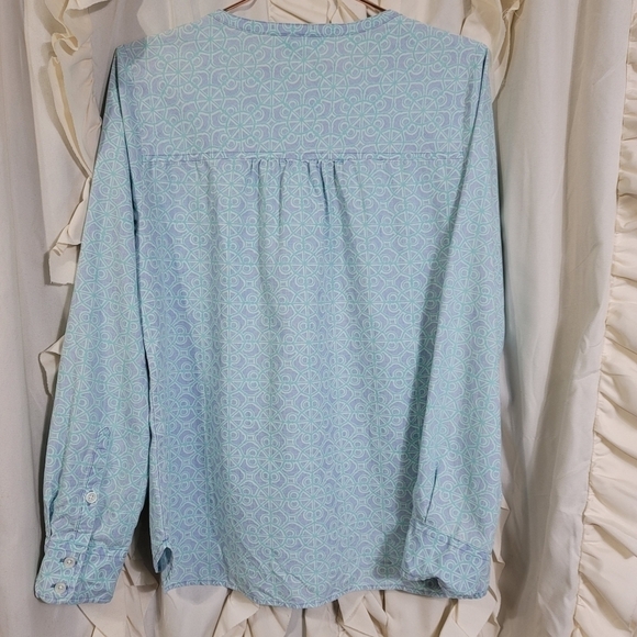 Vineyard Vines Half Button Up Patterned Shirt Top - Picture 6 of 6